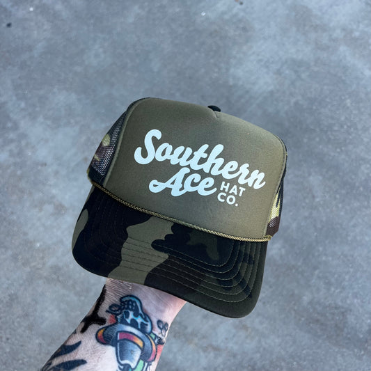 The "Southern Script" Foam Front Trucker